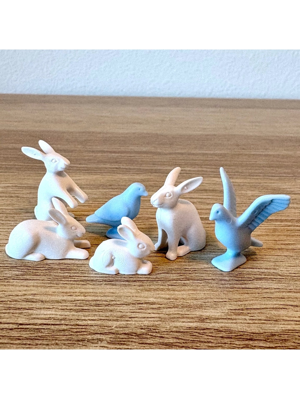 Playmobil 6 Pc Miniature Rabbit and Bird Figurines